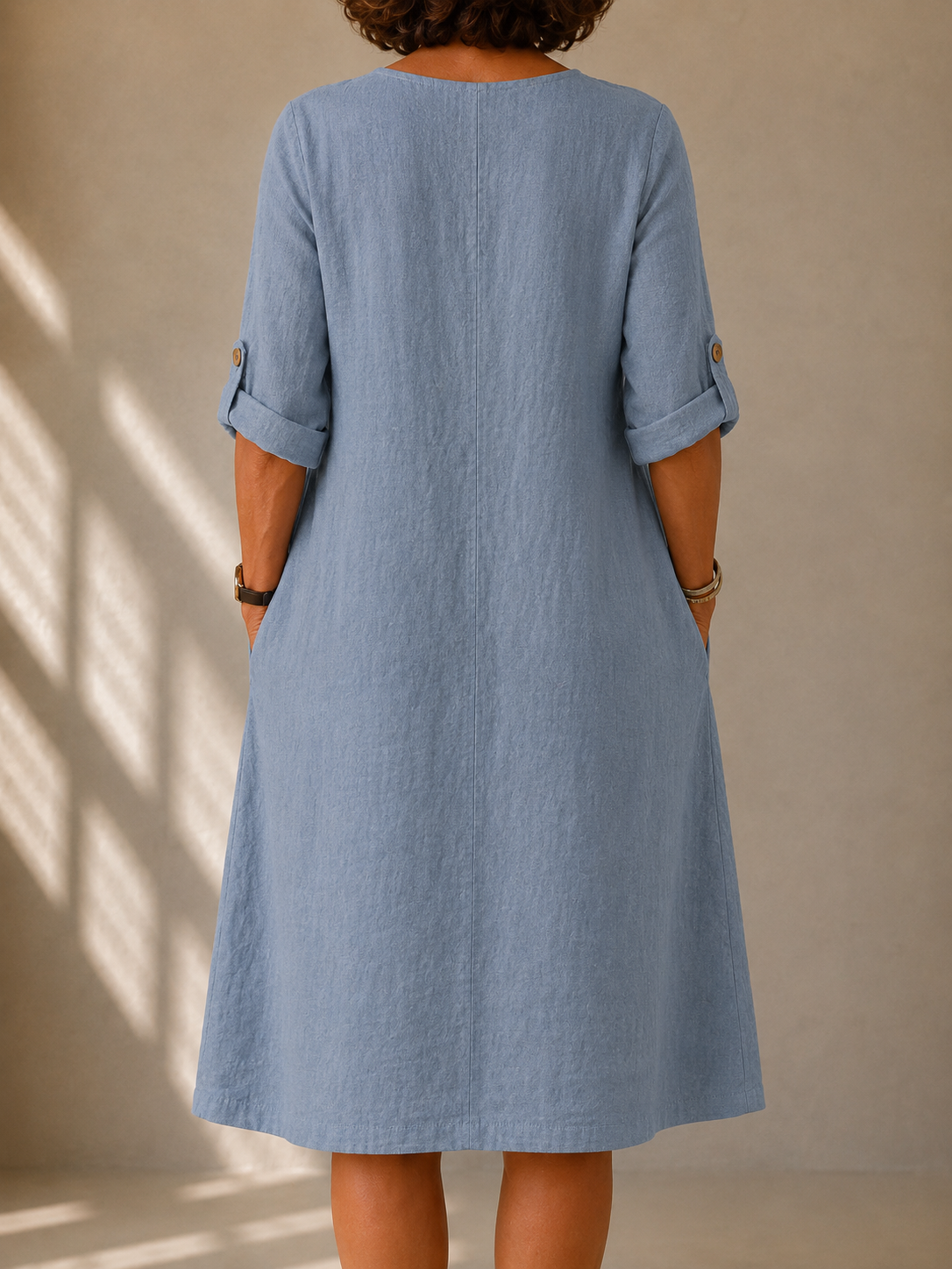 Hannah | Straight Flared Midi Dress