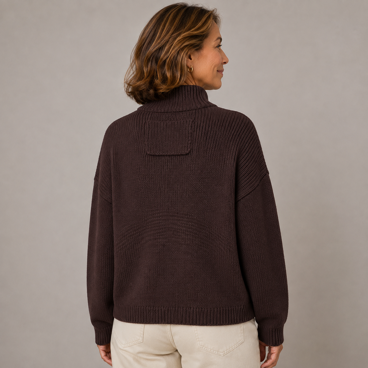 Augusta | Cardigan con Collo Alto – Lucia Toscana