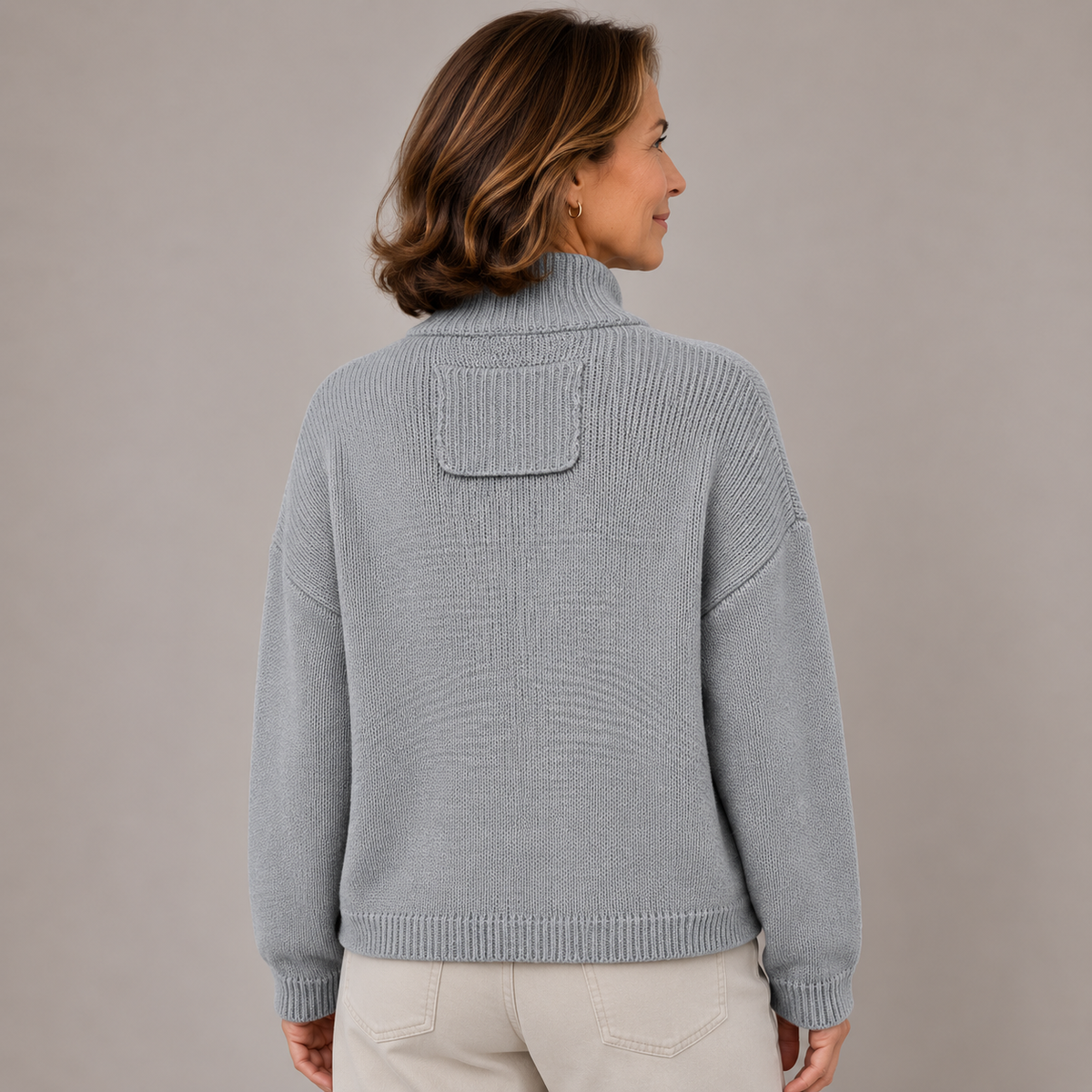 Augusta | Cardigan con Collo Alto – Lucia Toscana