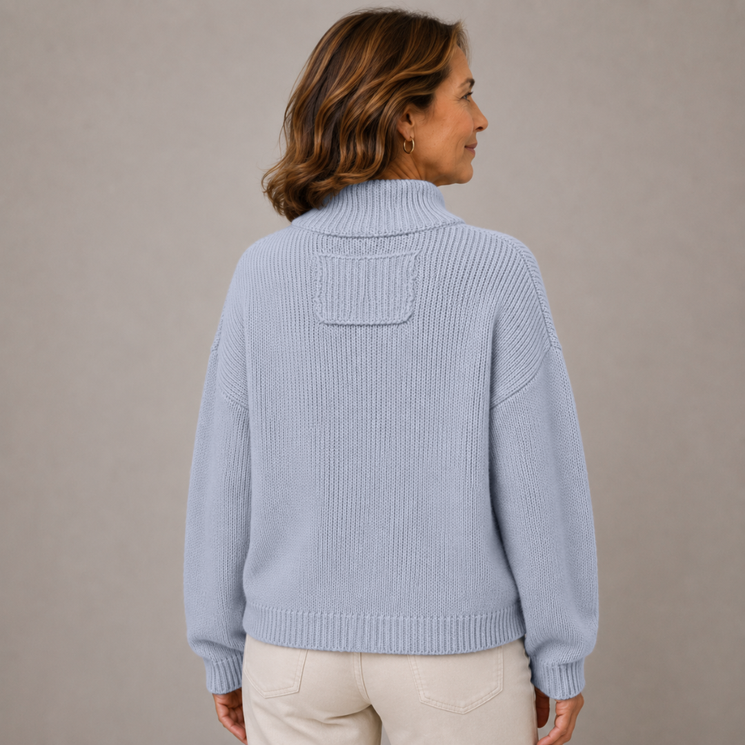 Augusta | Cardigan con Collo Alto – Lucia Toscana