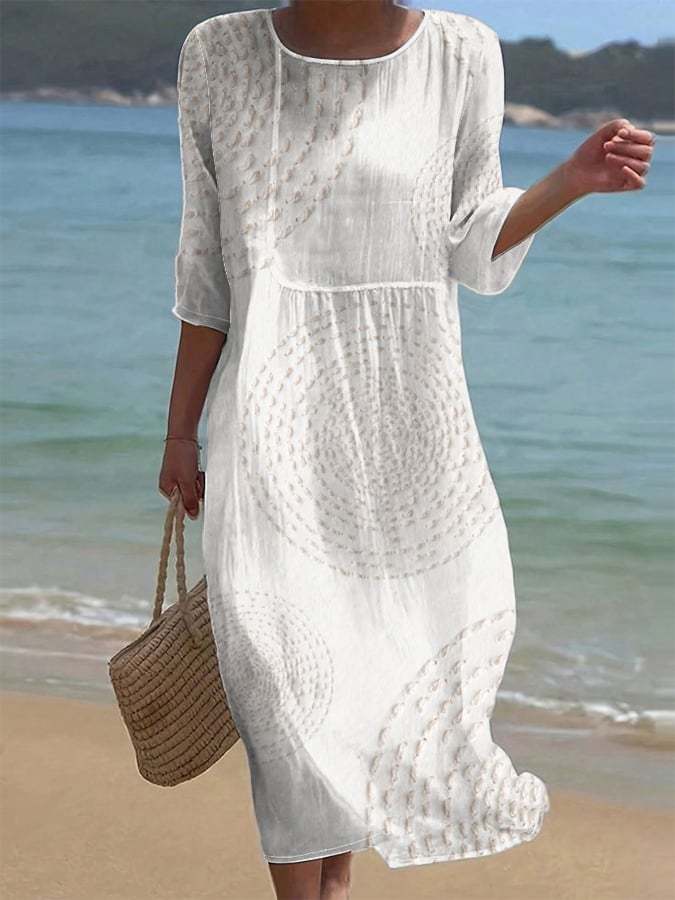 Abito casual ricamato per donna