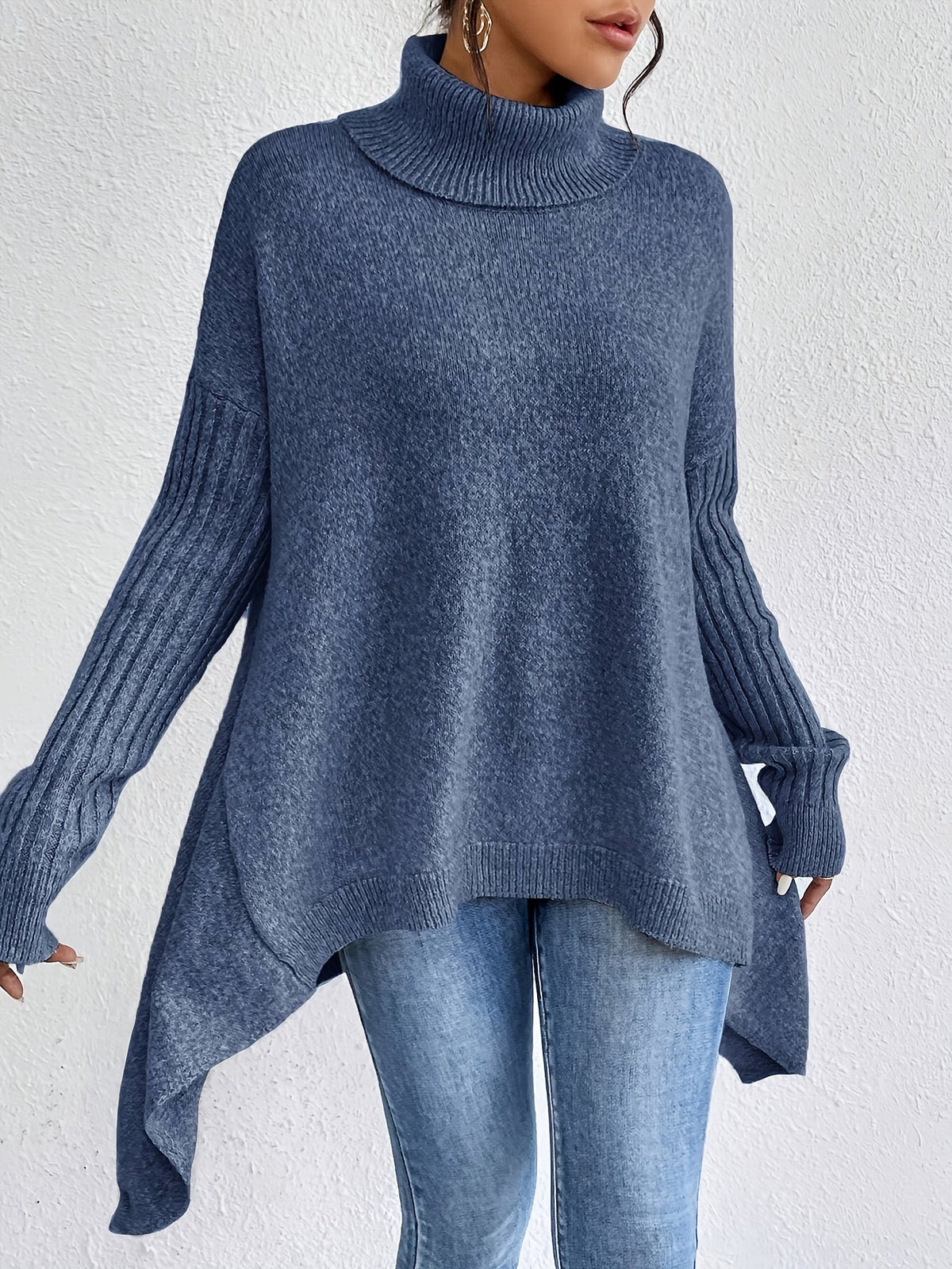 Ersilia | Maglione Oversize con Collo Alto – Lucia Toscana