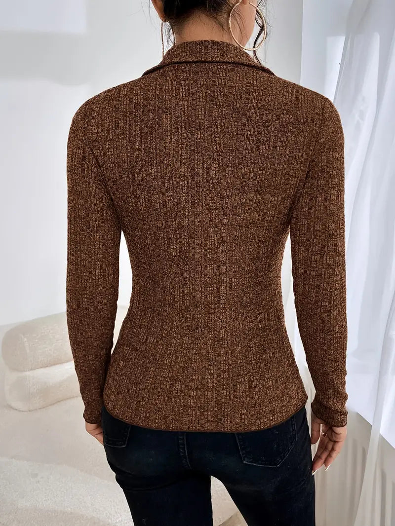 Cardigan in poliestere lavorato a maglia per donne