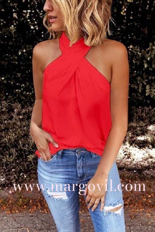 Top senza maniche Margovil Criss Cross Halter