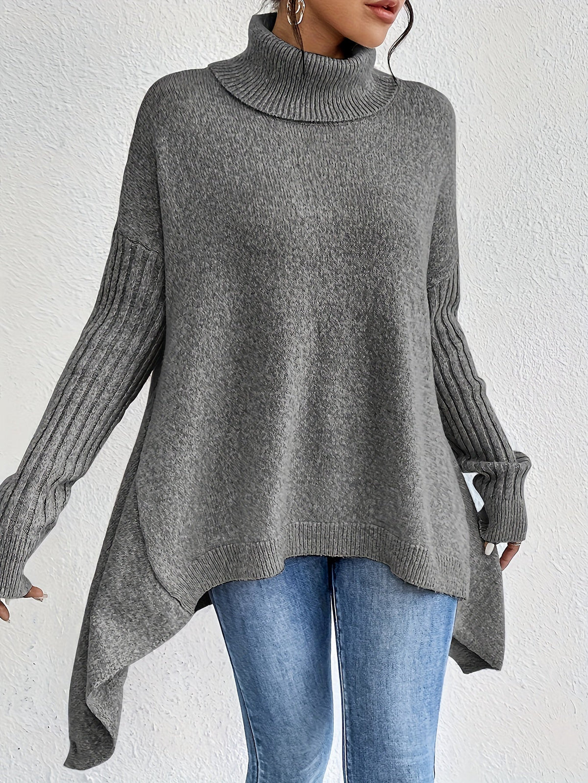 Ersilia | Maglione Oversize con Collo Alto – Lucia Toscana