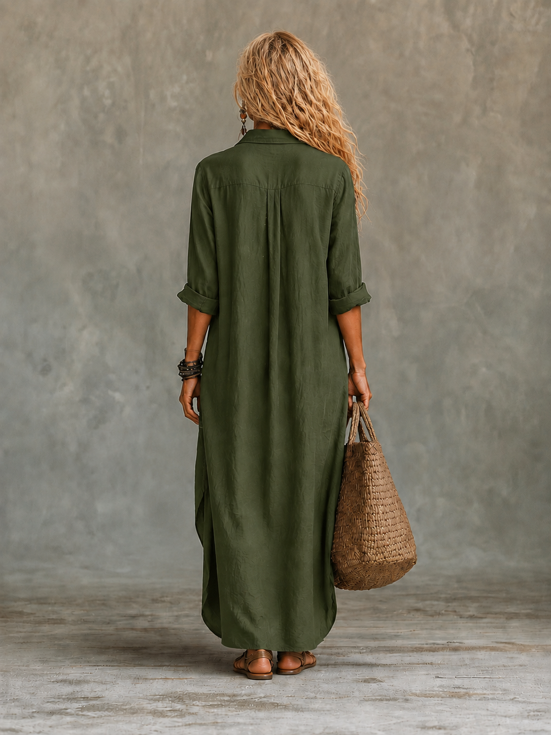 Vivienne | Abito Maxi con Bottoni per Donne