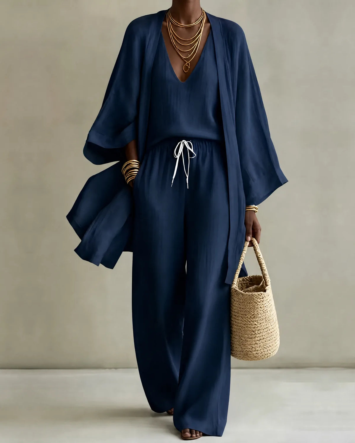 Tanisha | Set di 3 pezzi in Look Lino