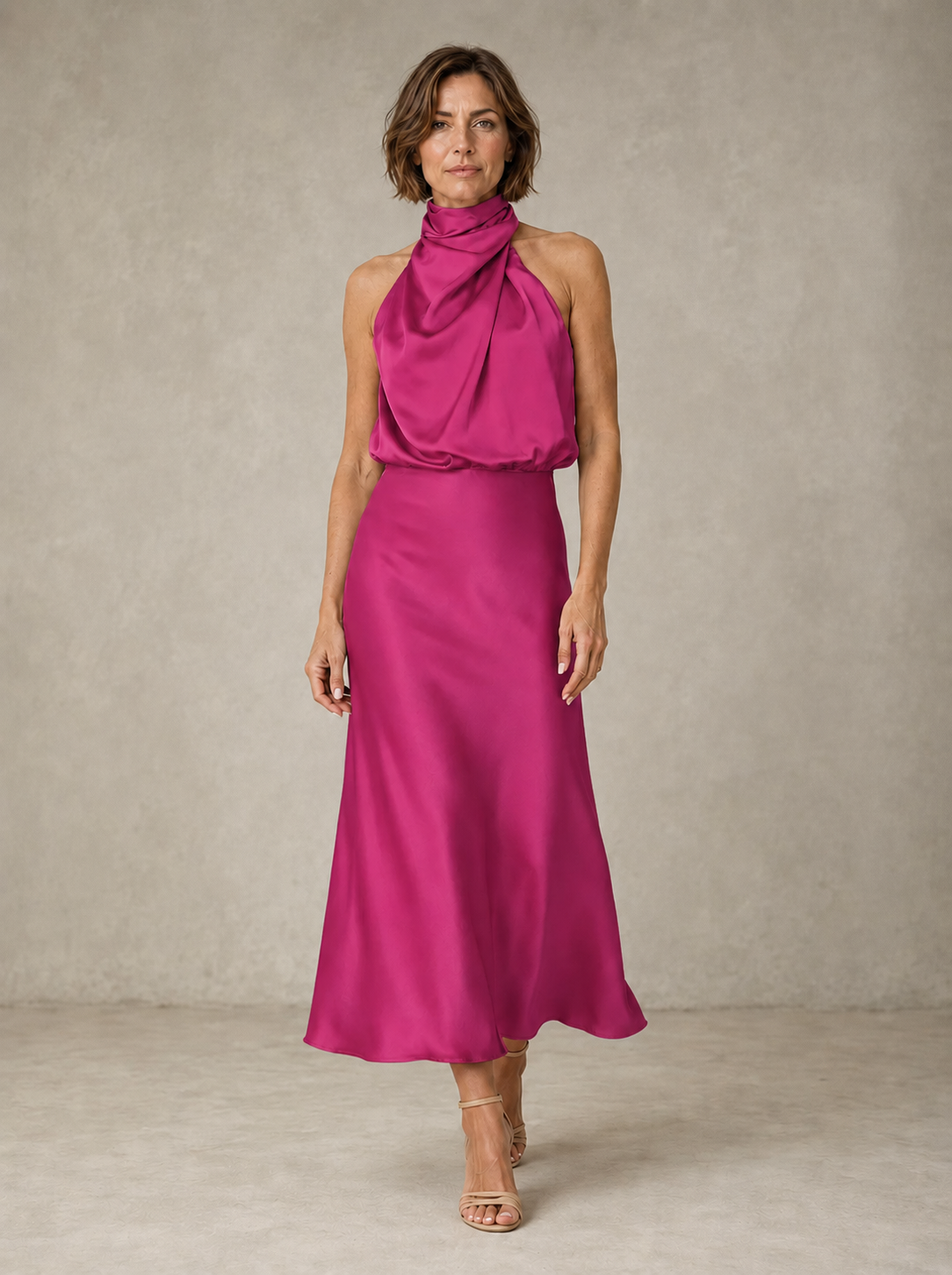 Harper | Abito da Sera in Satin Halter