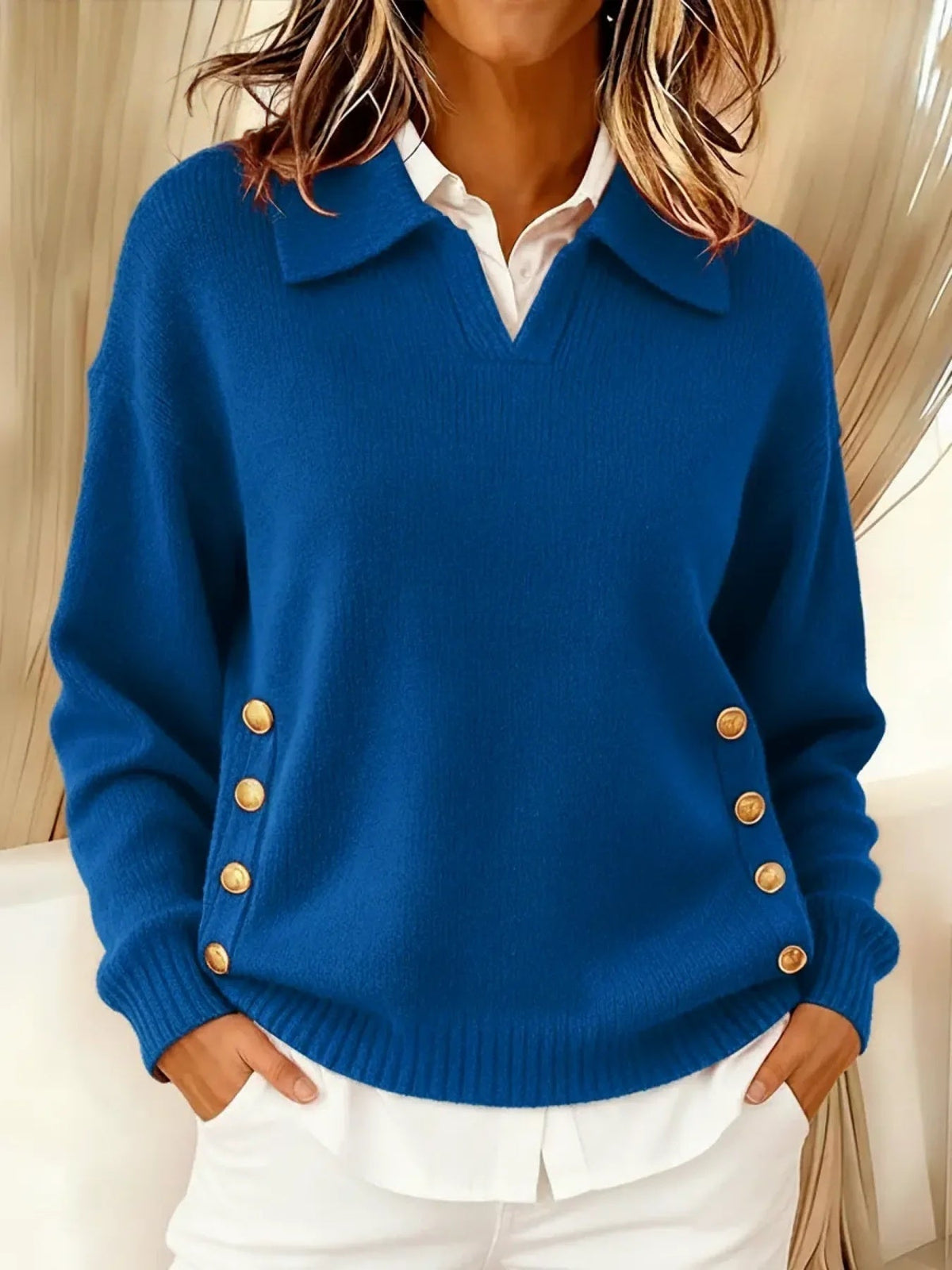 Vynette | Maglione a V con Collo