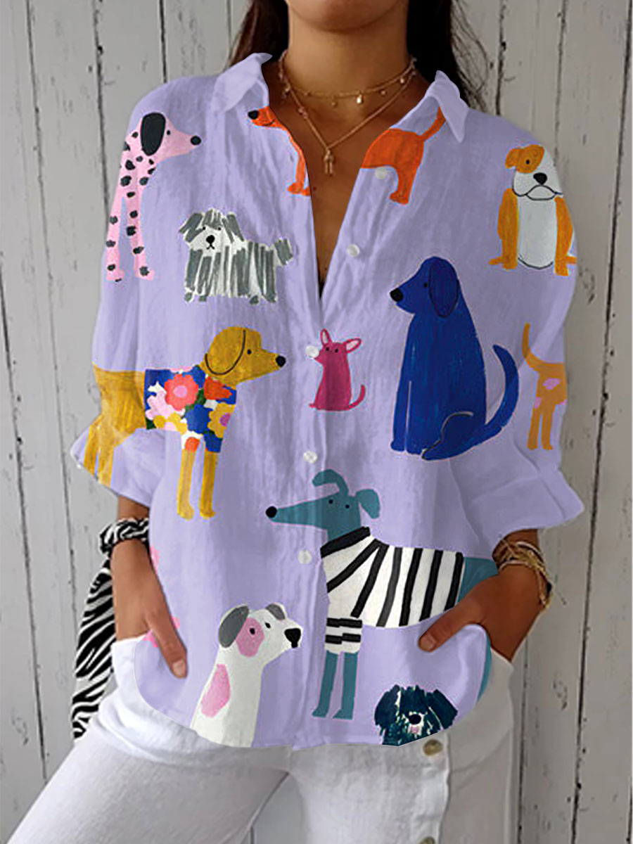 Firenze | Blusa con Cani Giocosi