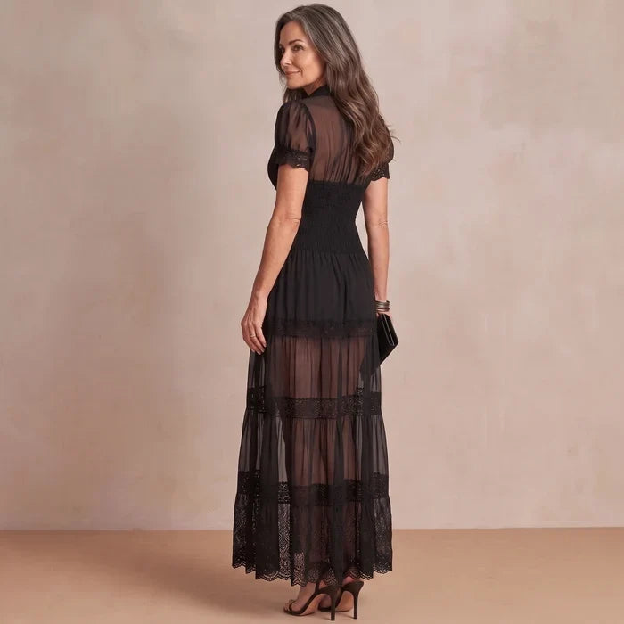 Sophia | Abito Maxi in Pizzo Trasparente per Donne