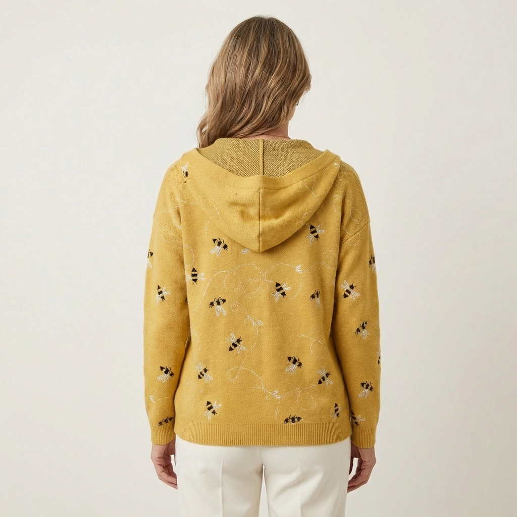 Naliane | Cardigan con stampa astratta e bottoni frontali