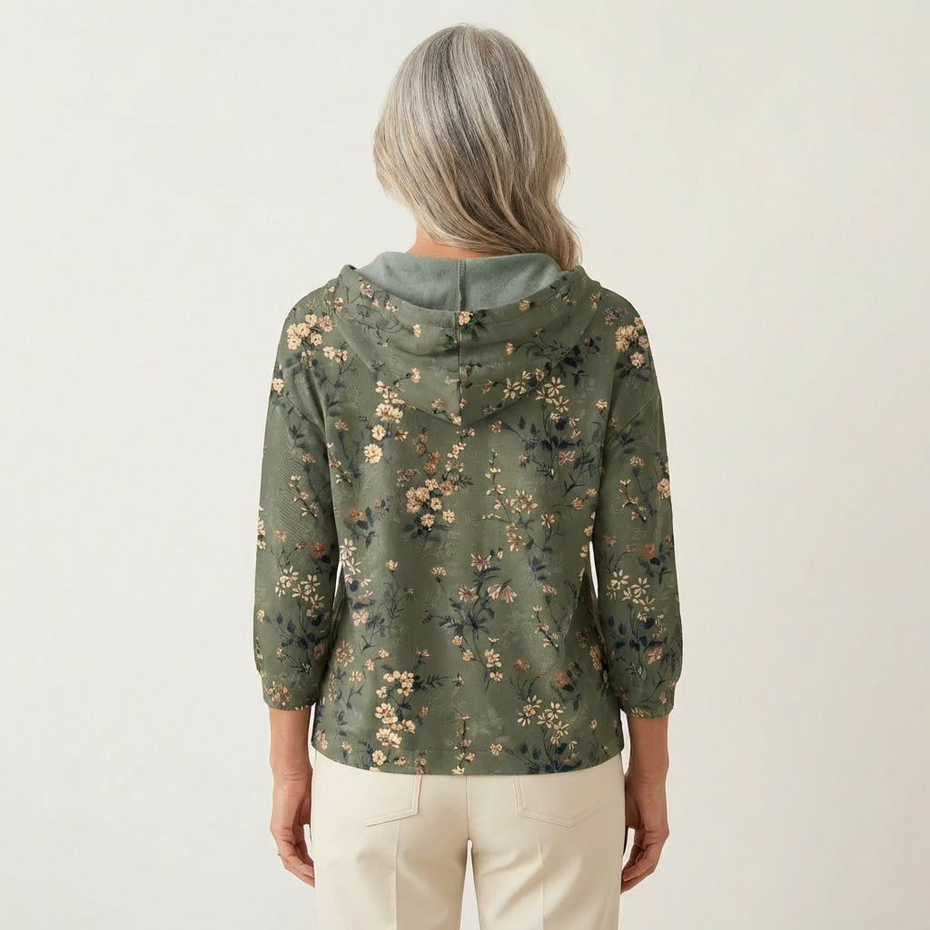 Naliane | Cardigan con stampa astratta e bottoni frontali