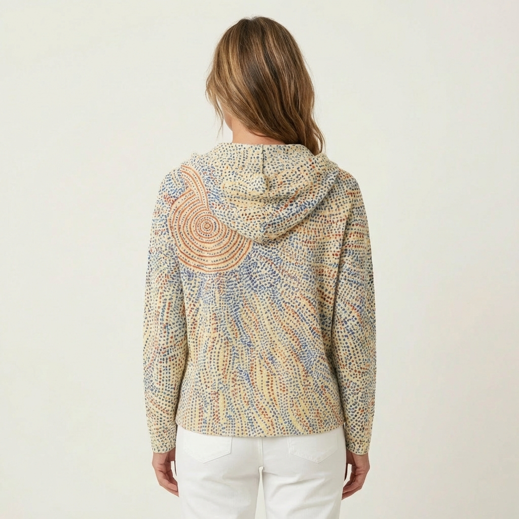 Naliane | Cardigan con stampa astratta e bottoni frontali