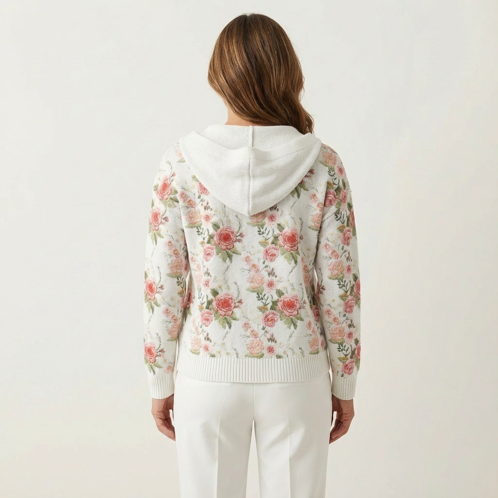 Naliane | Cardigan con stampa astratta e bottoni frontali