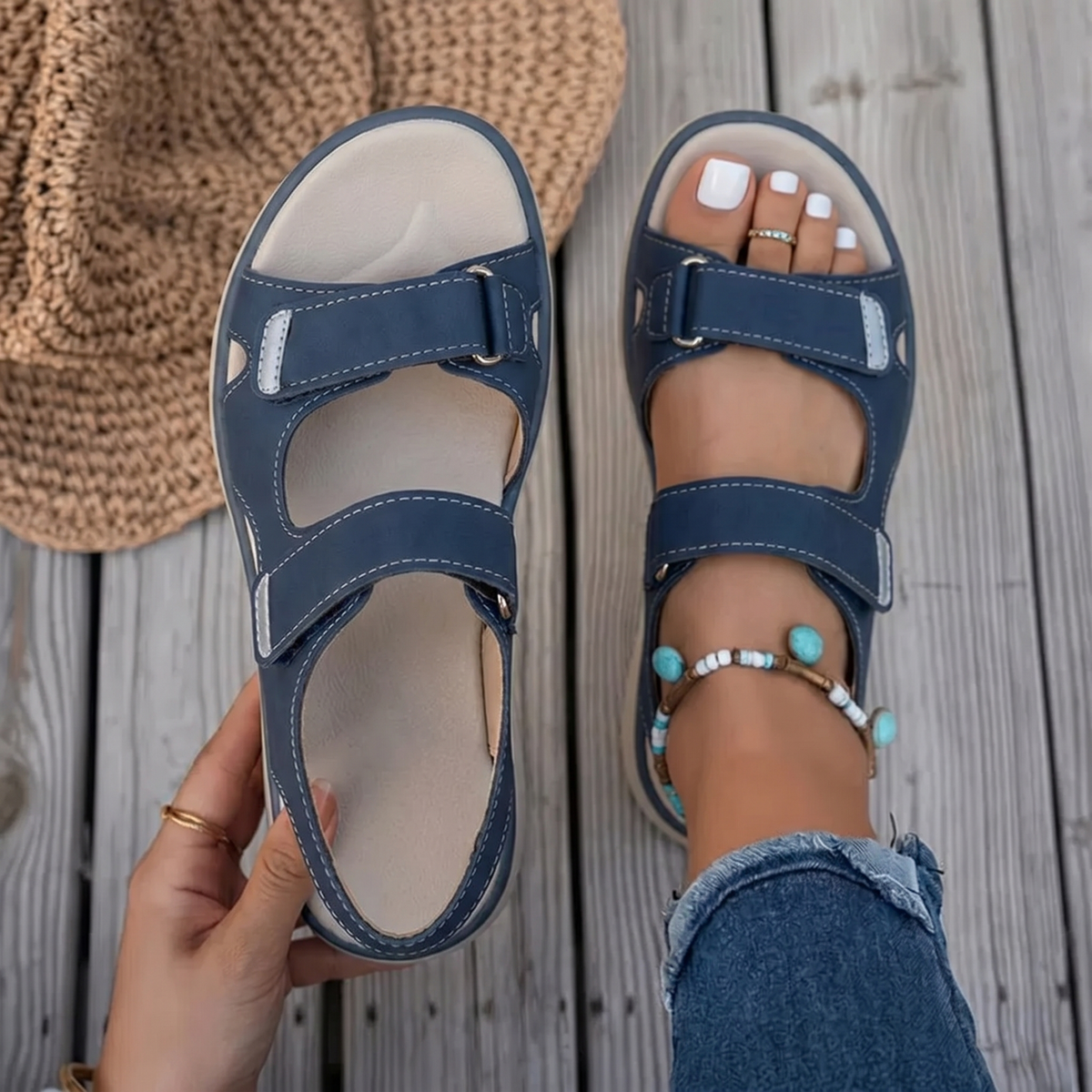 Noreen | Sandali Comfort Regolabili