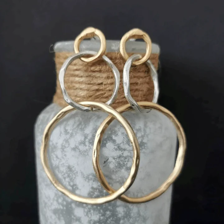 Orecchini Vintage in Oro e Argento