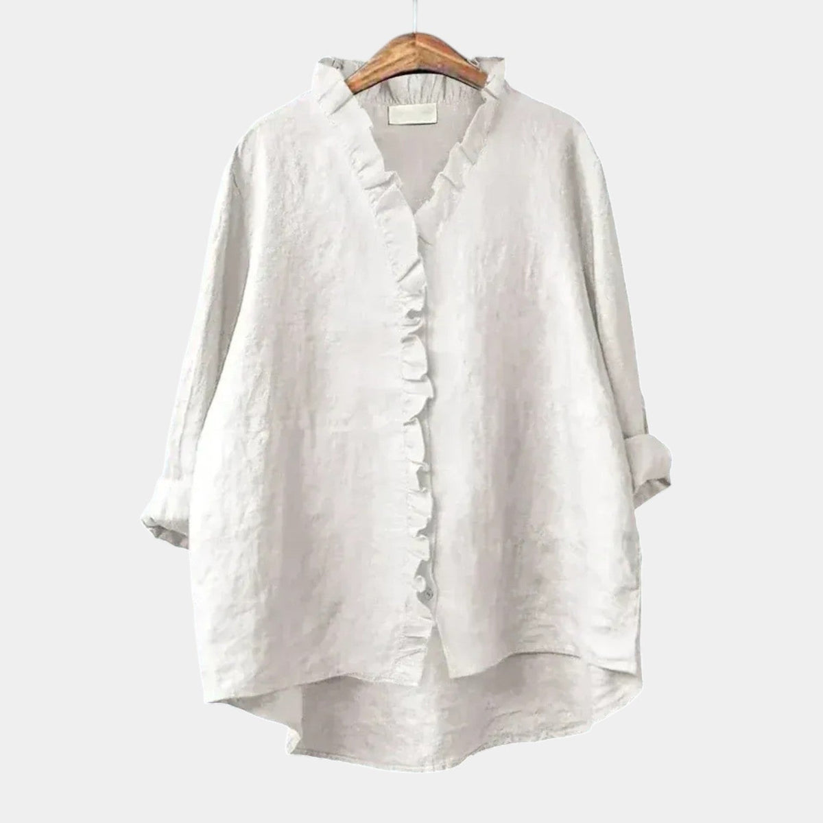 Monica | Blusa Bianca con Ruches