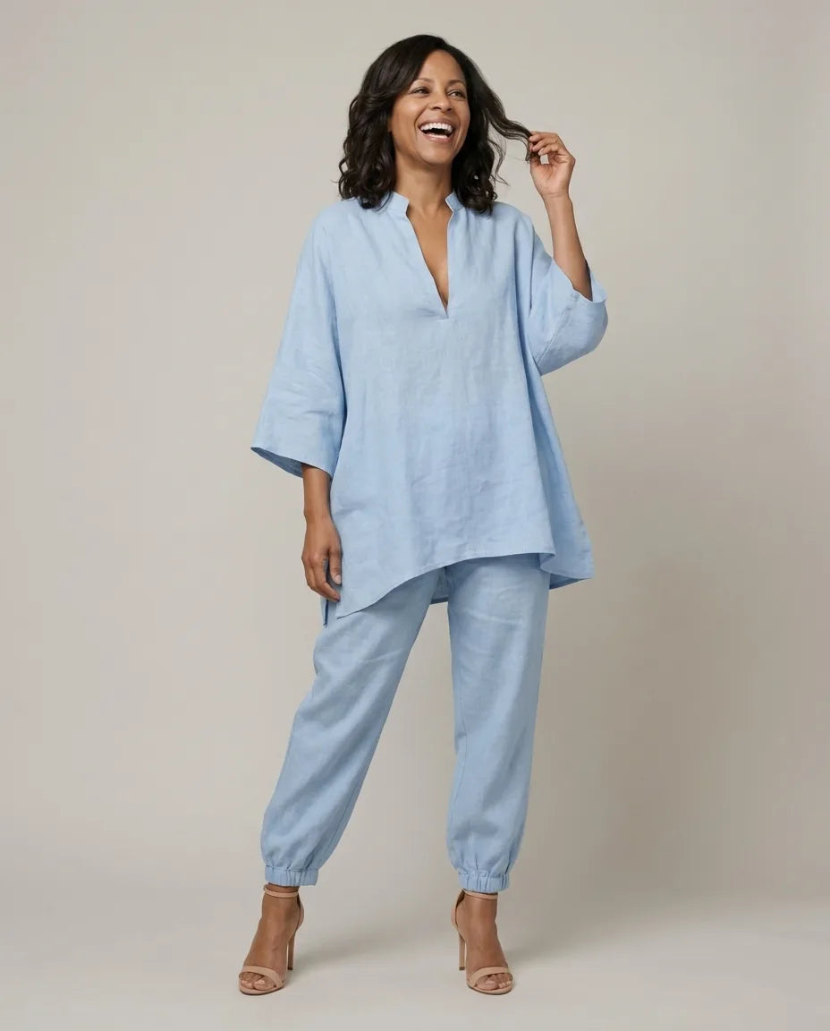 Gabrielle | Set a Due Pezzi con Scollo a V e Maniche a Pipistrello