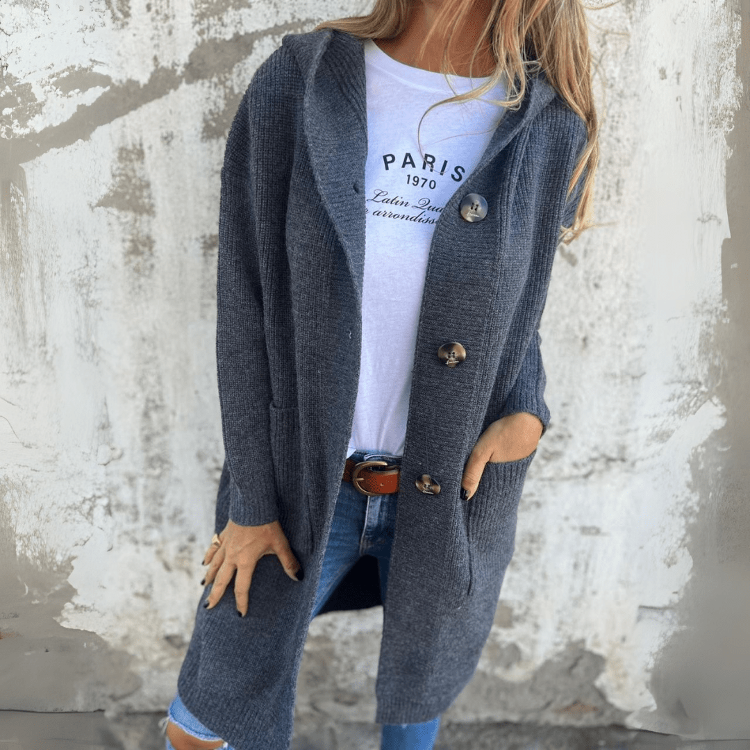 Cardigan Chic Lungo con Apertura Frontale