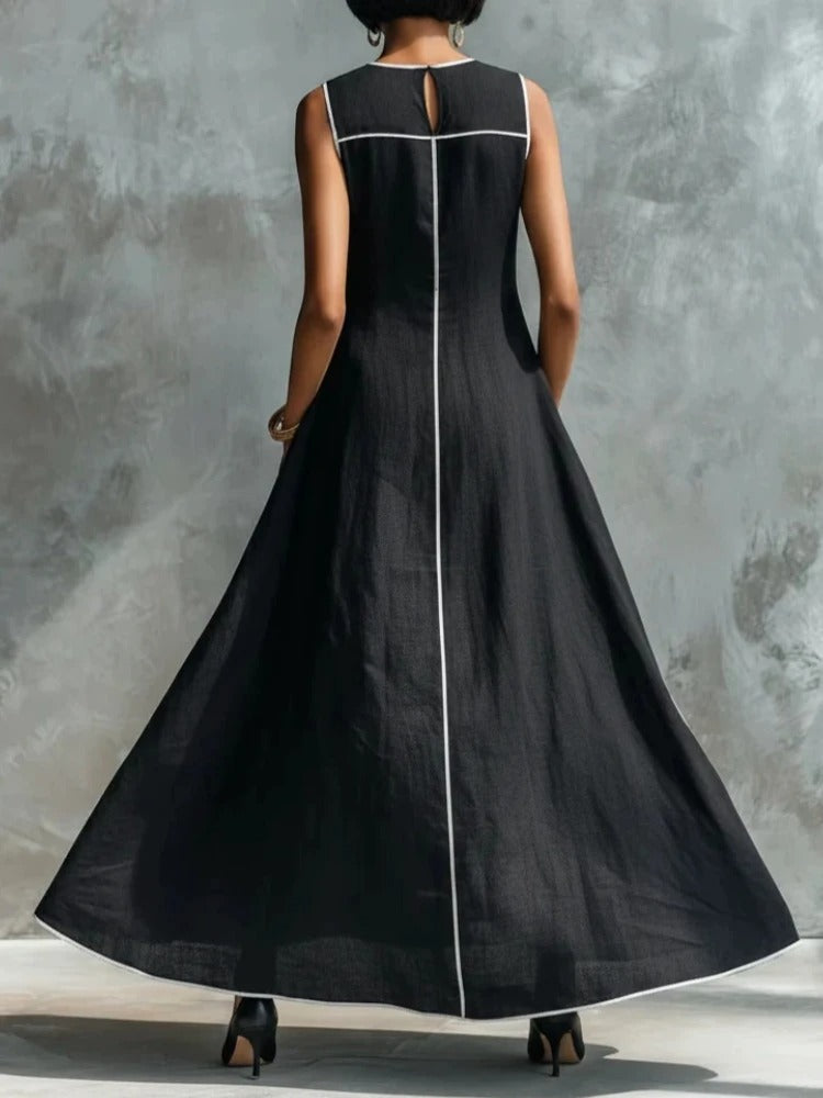 Harper | Maxi Dress with Contrast Trim