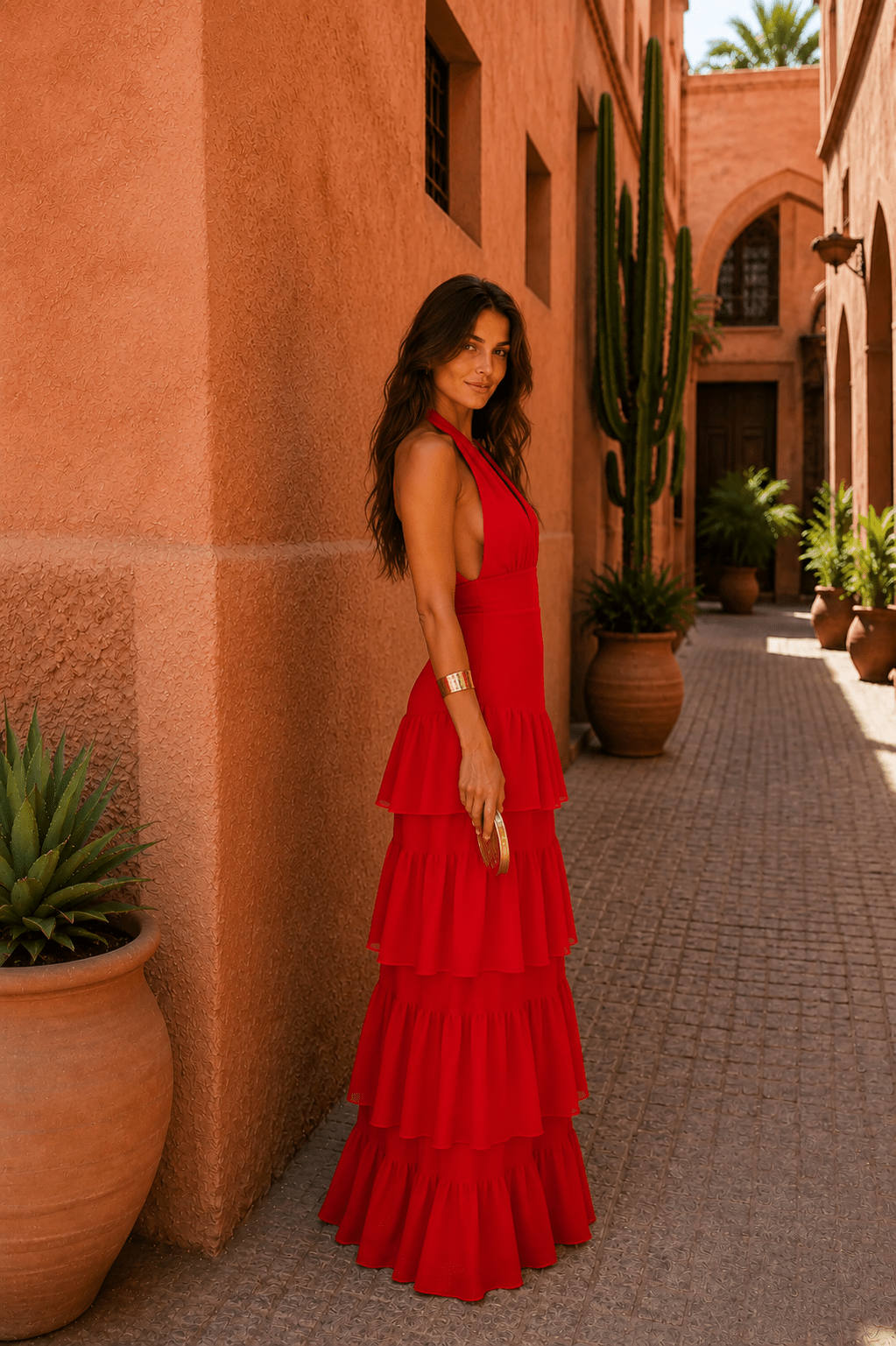 Raquel™ | Vestito in Stile Manila Rosso