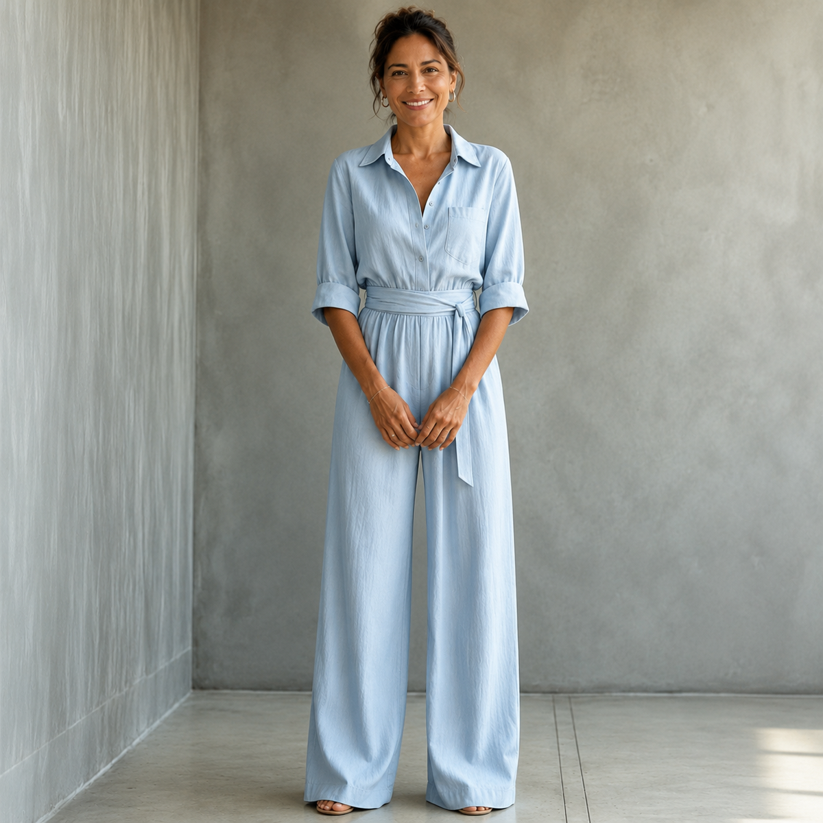 Monroe | Tuta Camicia a Gamba Larga