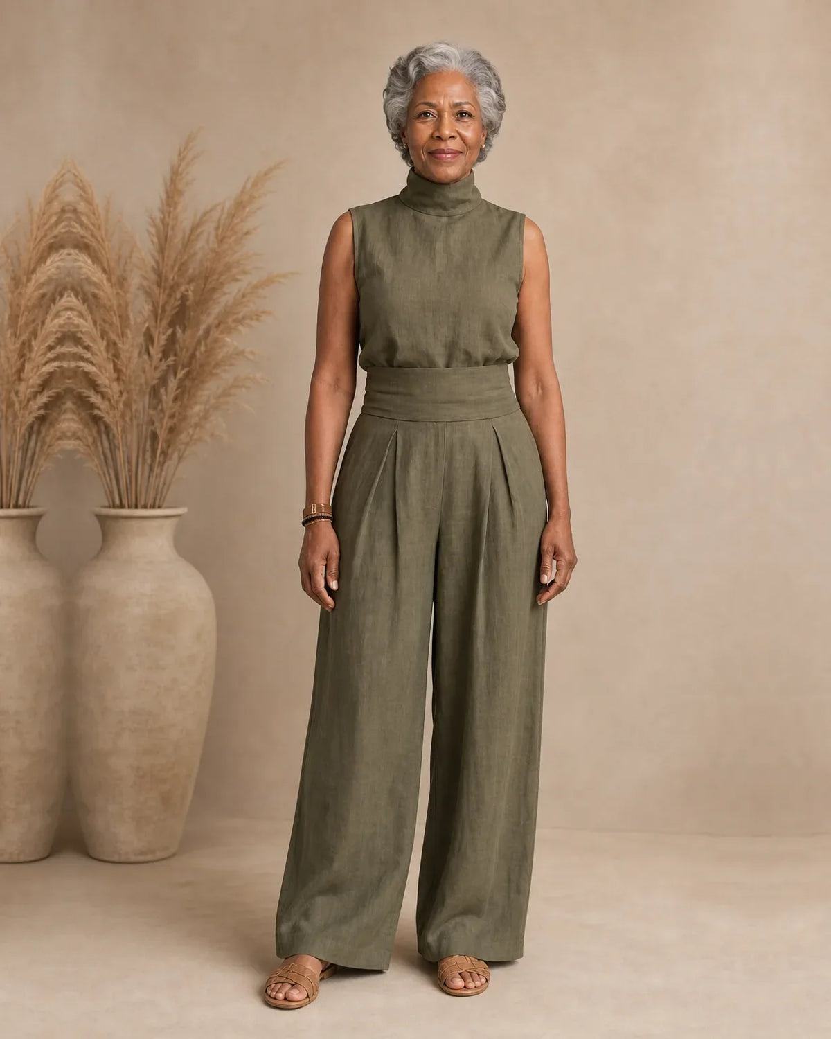 Tiana | Set Elegante di Pantaloni a Gamba Larga e Top