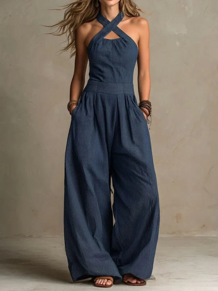 Mariela Mono Elegante con Scollatura Incrociata