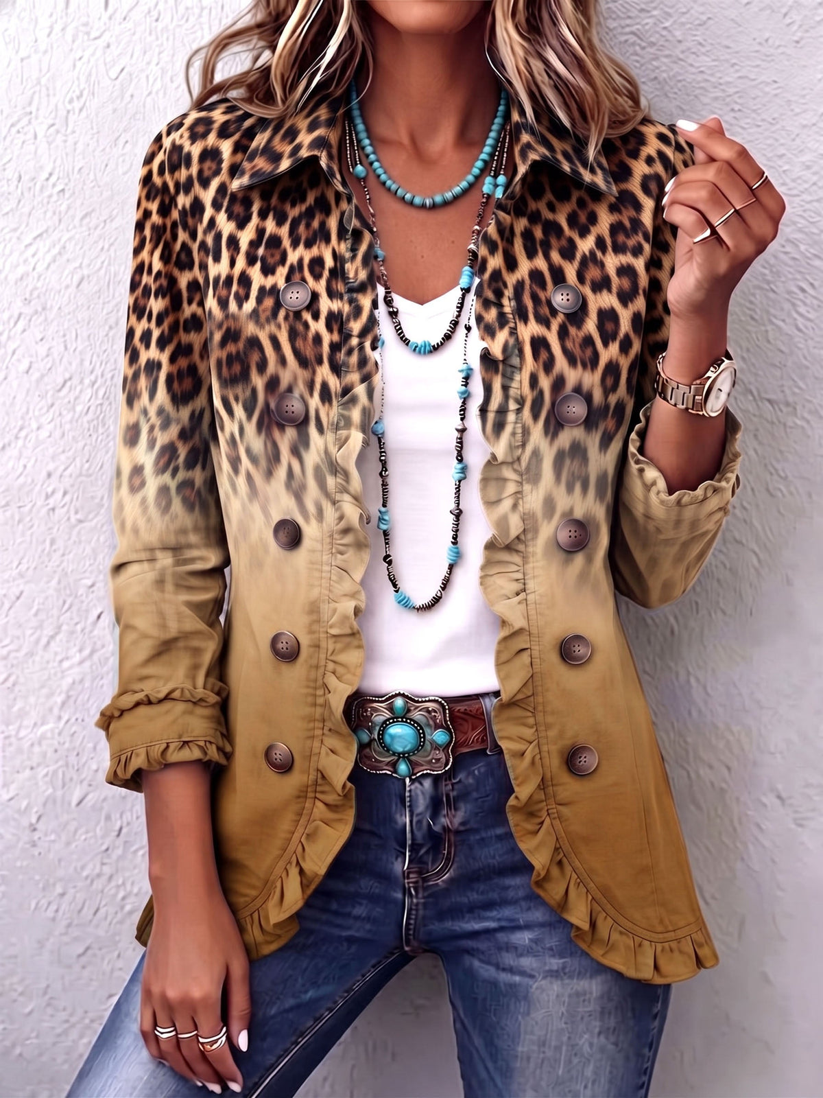 Elspeth™ | Blazer Leopardo Sfumato