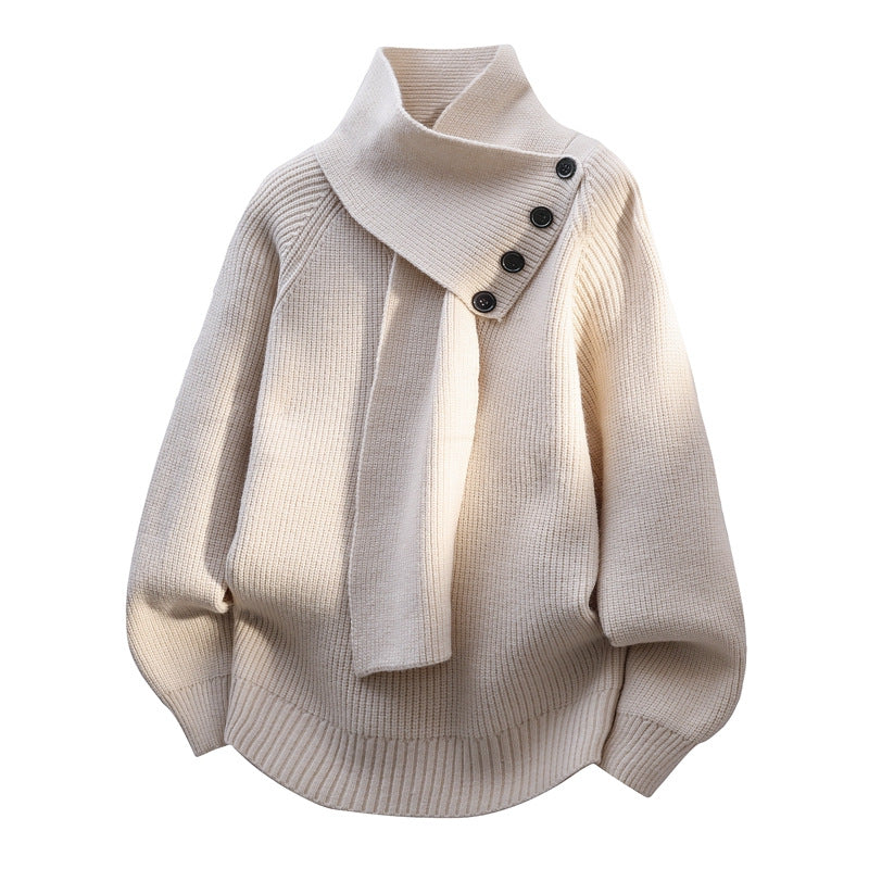 Alessia | Maglione con Collo a Sciarpa – Lucia Toscana