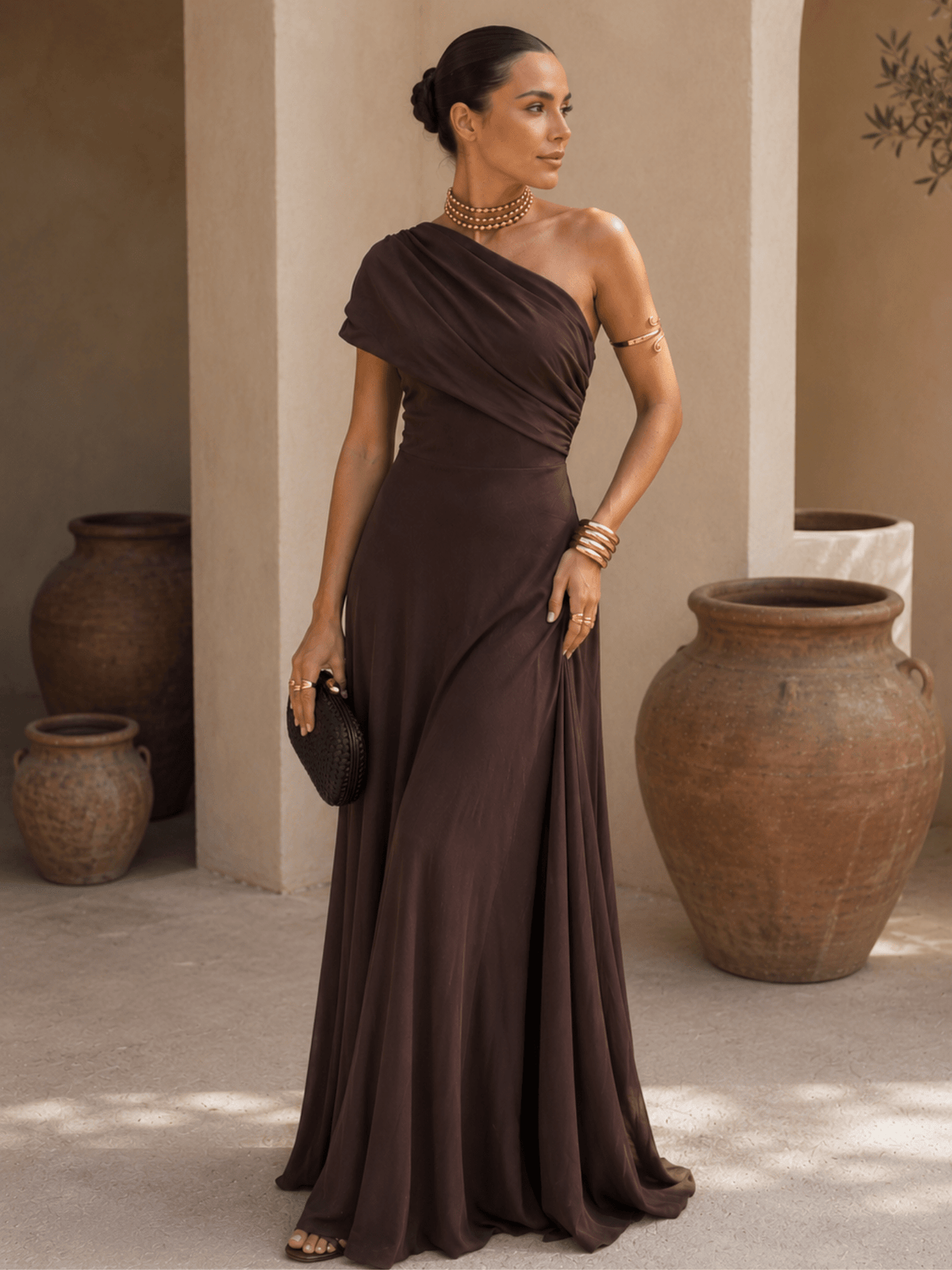 Adriana™ | Abito in Stile Toledo Marrone