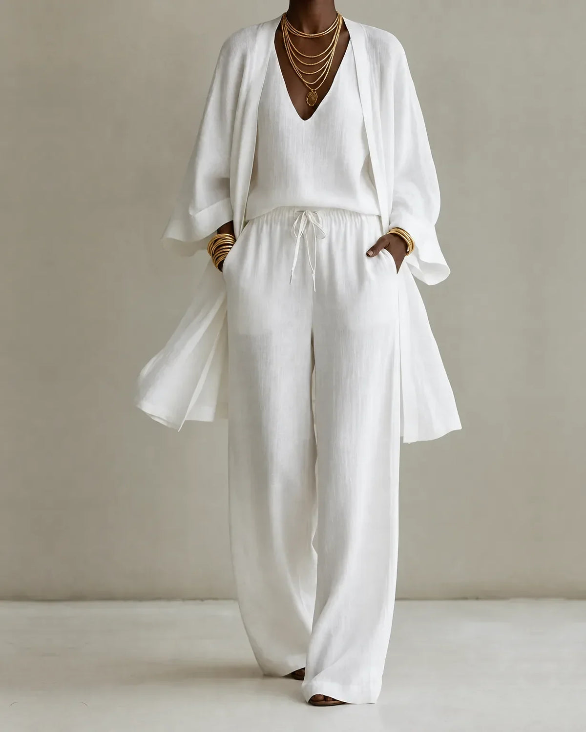 Tanisha | Set di 3 pezzi in Look Lino