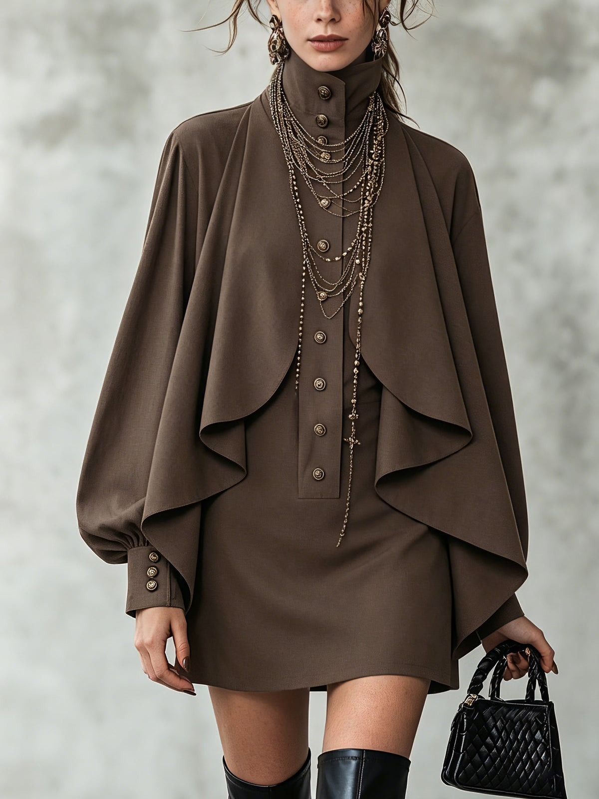 Ophelia | Mini Abito con Cappuccio Alto