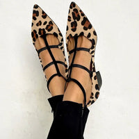 Bridget - Scarpe con tacco e cinturino leopardato