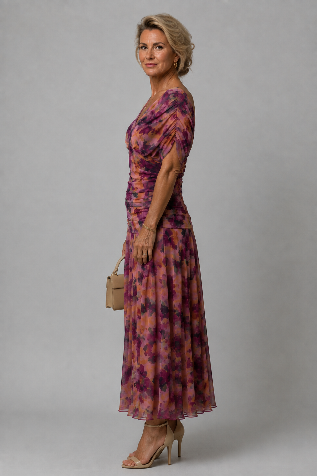 Ariane | Draped Off-Shoulder Midi Dress