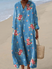 Harper | Linen Maxi Boho Dress