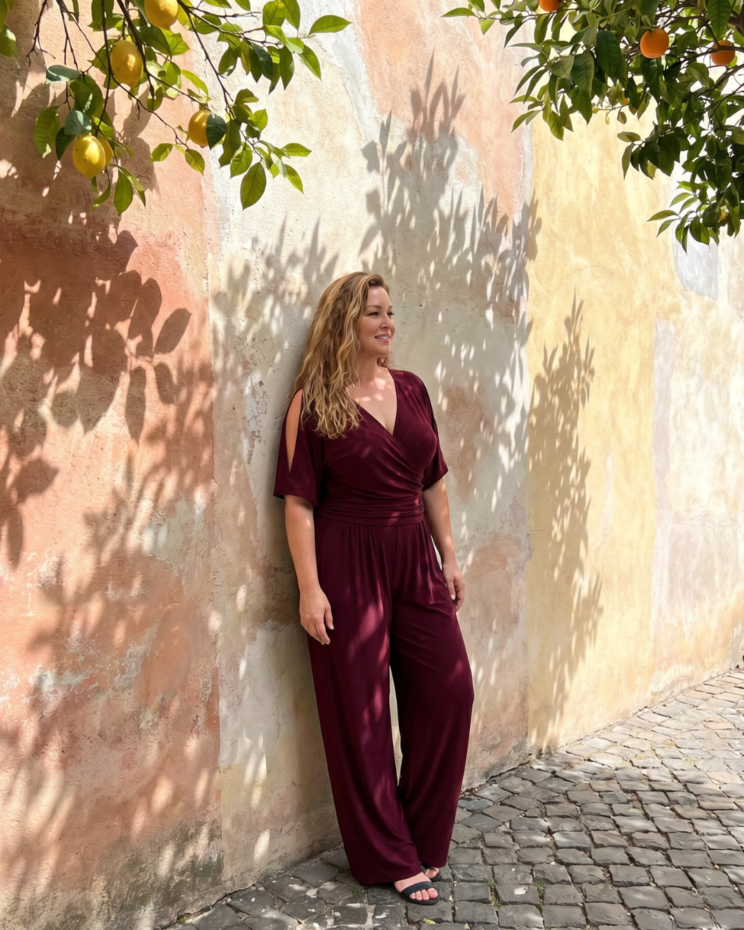 Nyxara | Tuta Relaxed con Spalle Scoperte e Vita Avvolgente