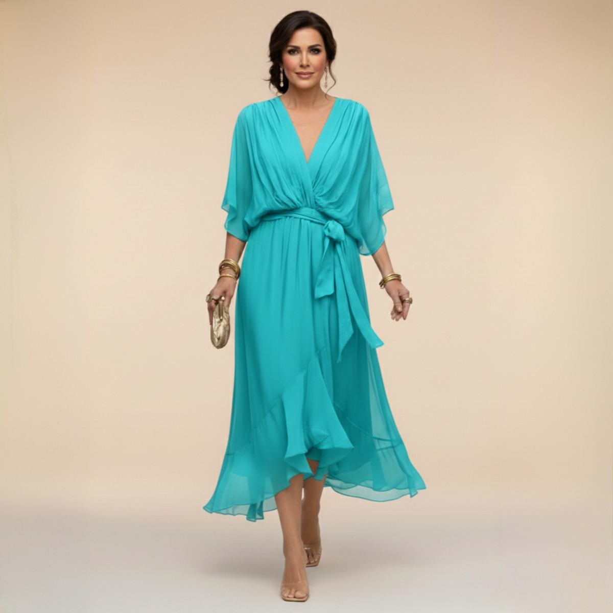Monica | Vestito con scollatura a V