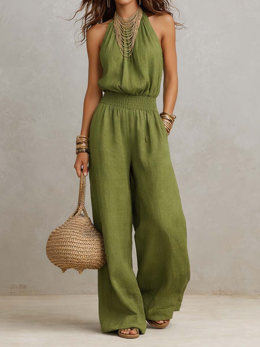 Ainara | Tuta con collo halter