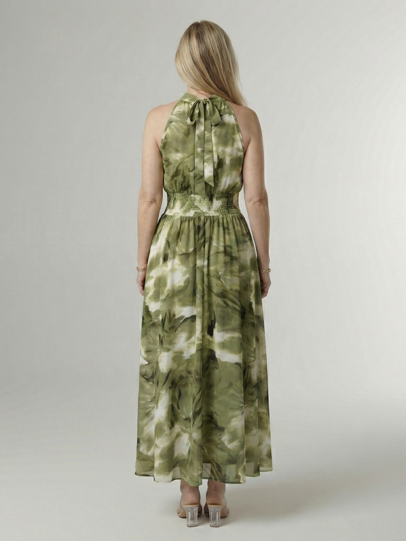 Sylin | Abito Midi con Scollo All'Americana Arricciato