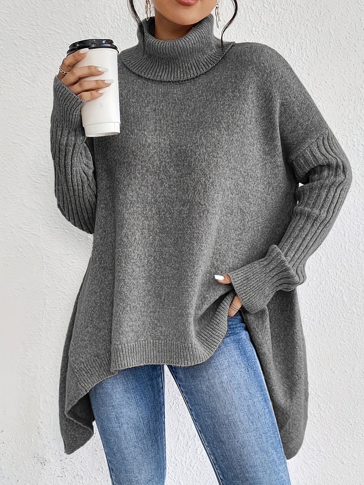 Ersilia | Maglione Oversize con Collo Alto – Lucia Toscana