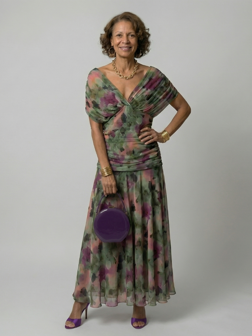 Calen | Abiti Midi Fluttuanti con Spalle Scoperte