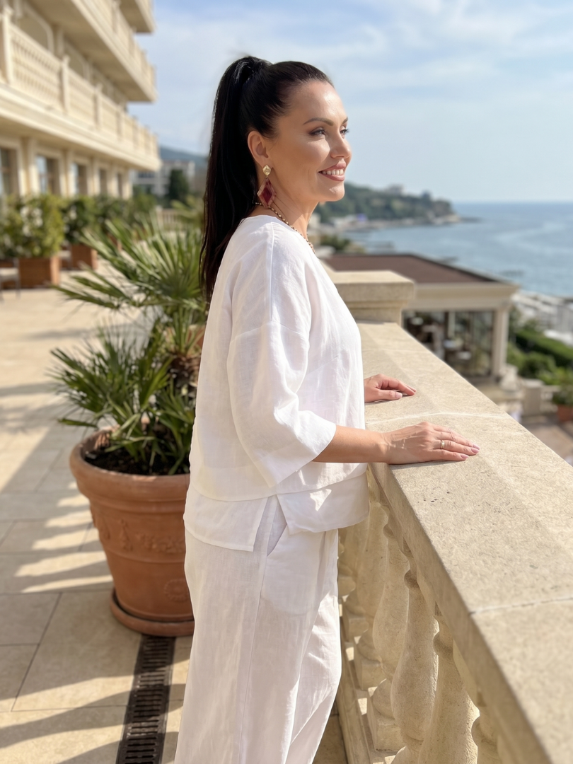 Fiume | Set Top a Strati con Pantaloni Ampi