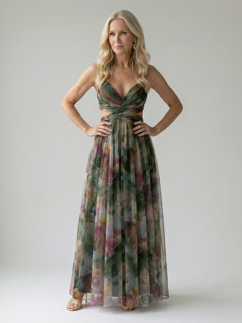 Elise | Wrap Maxi Dress with Gradient