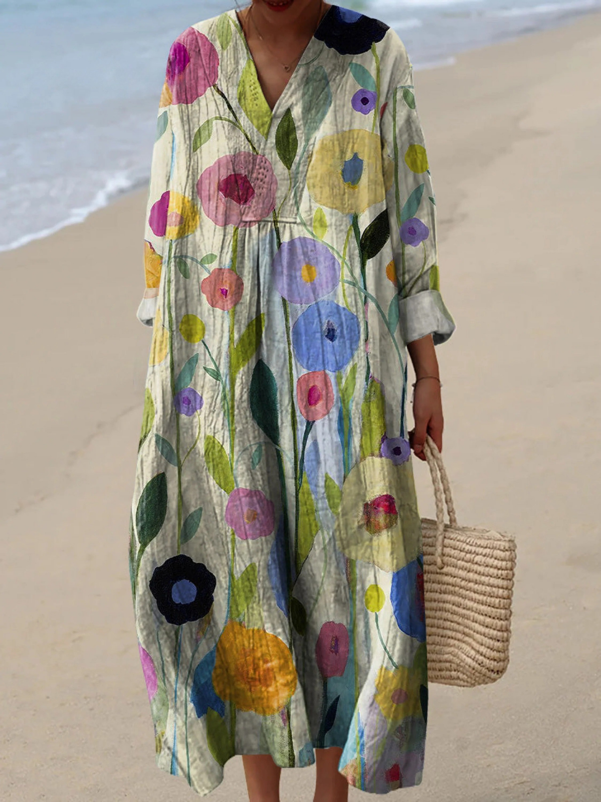 Leah | Maxi Dress, Watercolor Floral