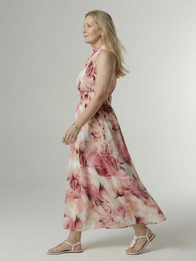 Sylin | Abito Midi con Scollo All'Americana Arricciato