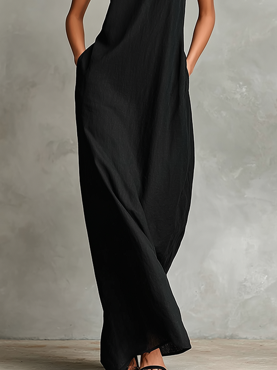 Harper | Linen-Tencel Blend Maxi Dress
