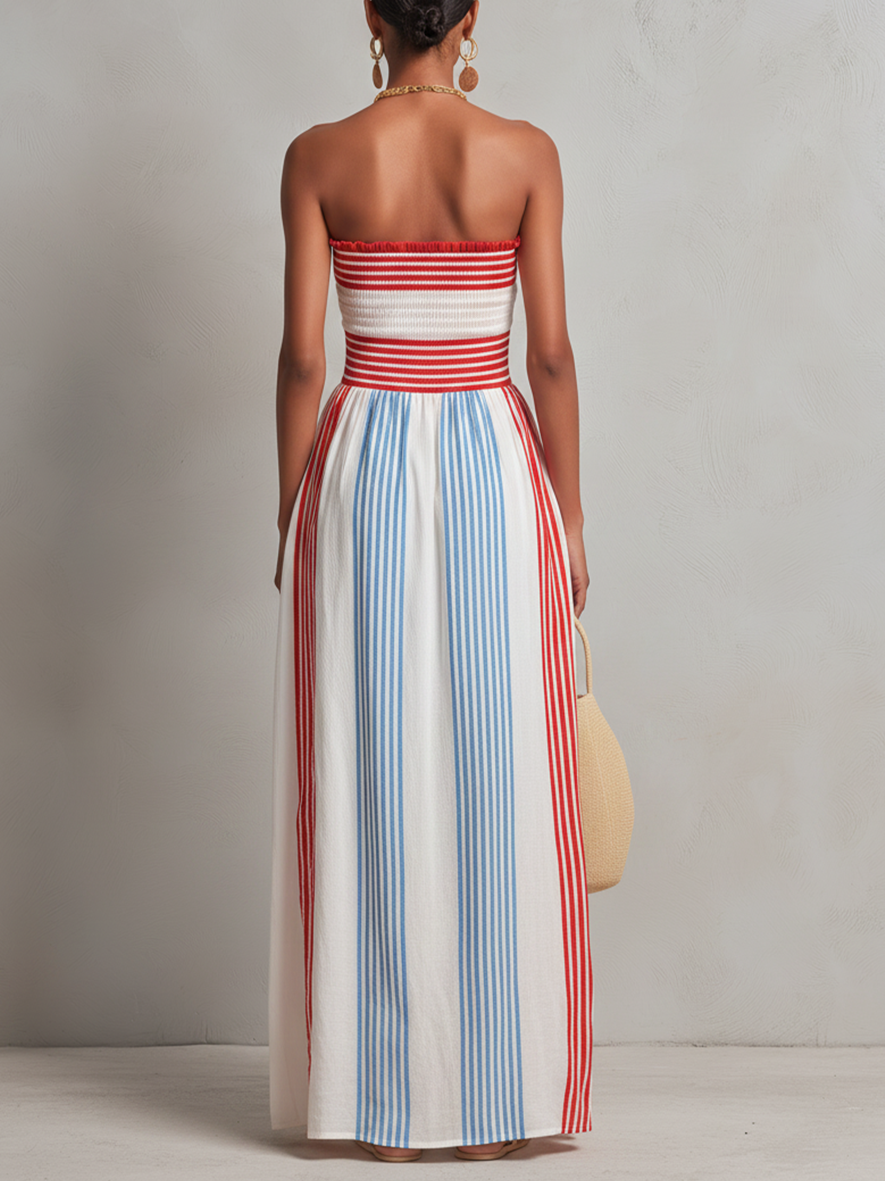 Harper | Strapless Maxi Dress with Ruched Bodice