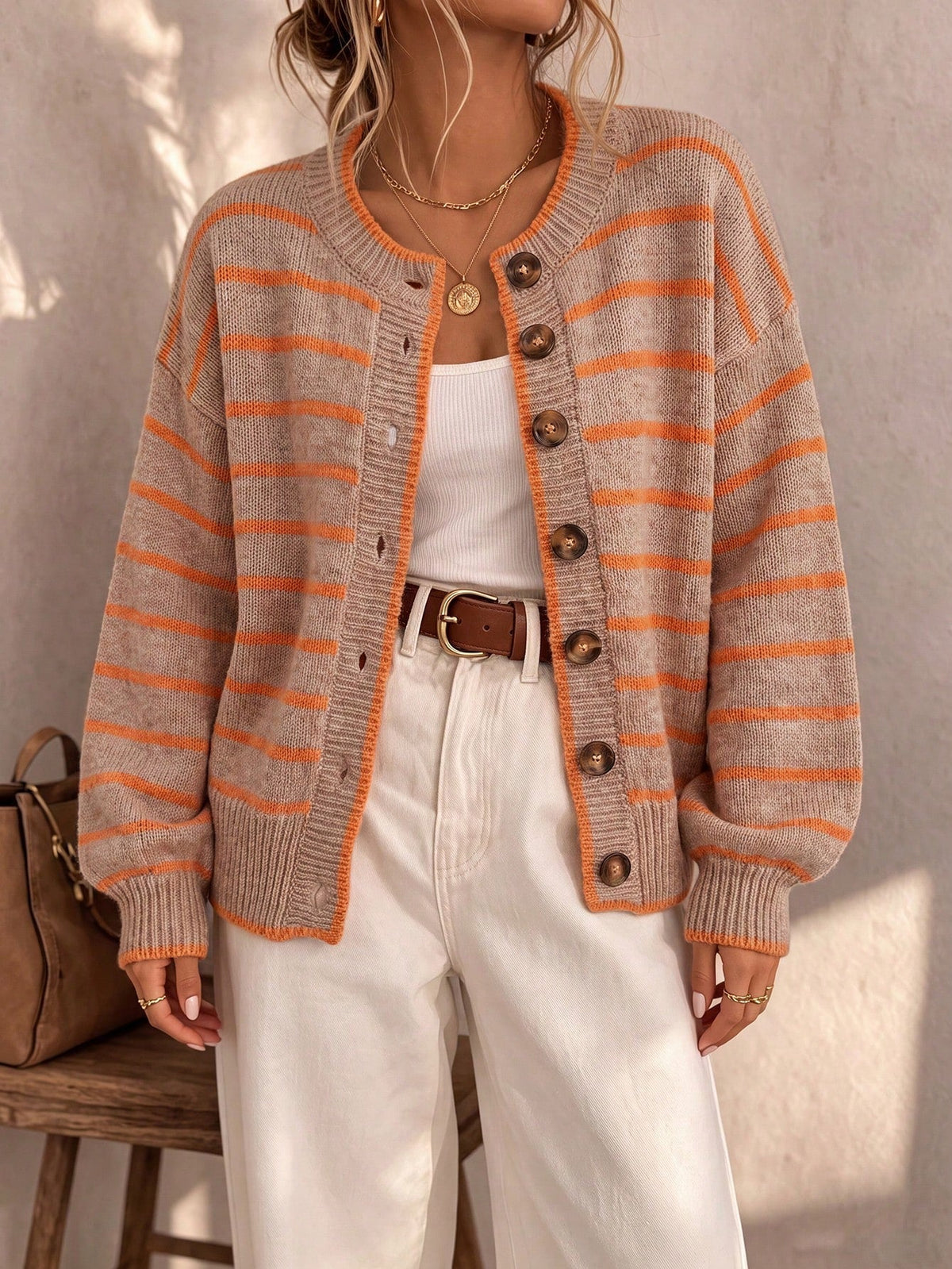 Mabel | Cardigan a Righe in Maglia